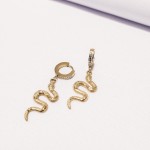 Kolczyki stal szlachetna, wisząca żmija, wąż