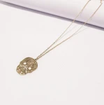 Naszyjnik stal chirurgiczna, czaszka meksykańska