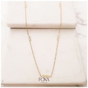 Naszyjnik stal chirurgiczna, gwiazdki, złoty